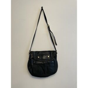Marc by Marc Jacobs Bag Black Goat Leather Crossbody‎ Handbag Purse Zipper Used